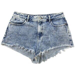 PacSun Cutoff Jean Shorts Womens Size 28 Blue Denim Pockets Flat Front High Rise